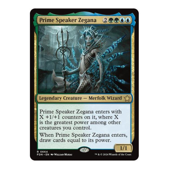 Prime Speaker Zegana (FDN) #664 Rare (Lightly Played) Foundations Magic: The Gathering: 2024
