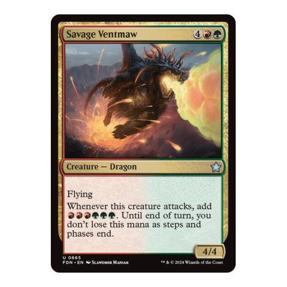 Savage Ventmaw (FDN) #665 Uncommon (Lightly Played) Foundations Magic: The Gathering: 2024