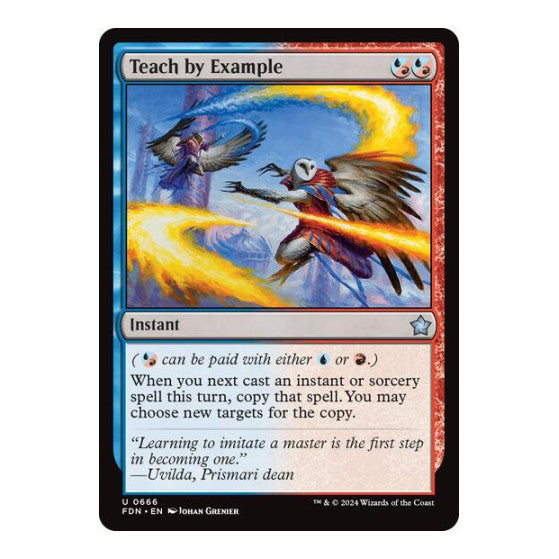 Teach By Example (FDN) #666 Uncommon (Lightly Played) Foundations Magic: The Gathering: 2024