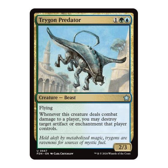 Trygon Predator (FDN) #667 Uncommon (Lightly Played) Foundations Magic: The Gathering: 2024