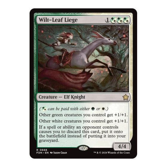 Wilt Leaf Liege (FDN) #668 Rare (Lightly Played) Foundations Magic: The Gathering: 2024