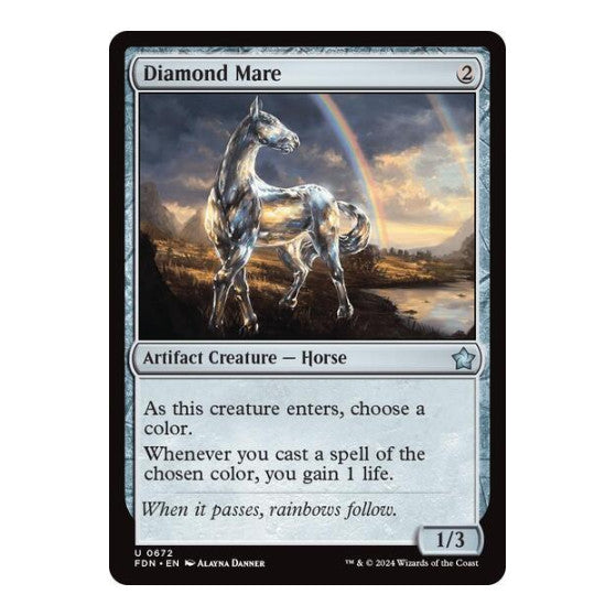 Diamond Mare 0672 (FDN) #672 Uncommon (Lightly Played) Foundations Magic: The Gathering: 2024