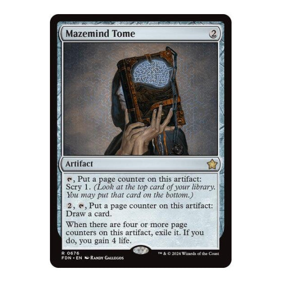 Mazemind Tome (FDN) #676 Rare (Lightly Played) Foundations Magic: The Gathering: 2024