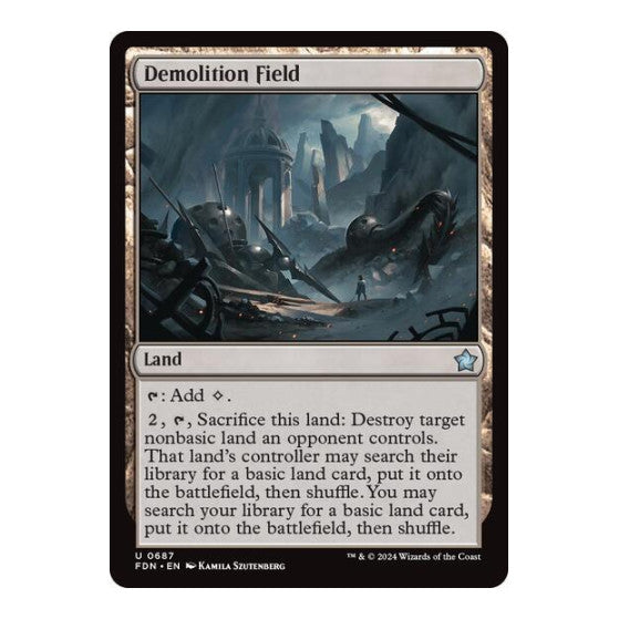 Demolition Field (FDN) #687 Uncommon (Lightly Played) Foundations Magic: The Gathering: 2024