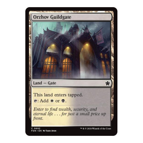 Orzhov Guildgate (FDN) #692 Common (Lightly Played) Foundations Magic: The Gathering: 2024