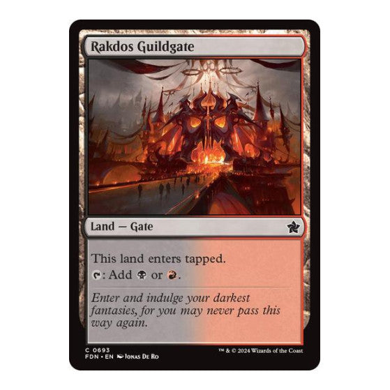 Rakdos Guildgate (FDN) #693 Common (Lightly Played) Foundations Magic: The Gathering: 2024