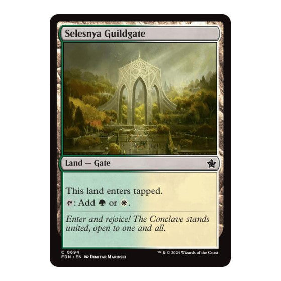 Selesnya Guildgate (FDN) #694 Common (Lightly Played) Foundations Magic: The Gathering: 2024