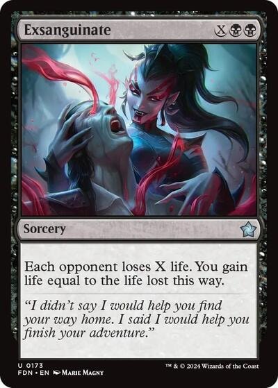 Exsanguinate (FDN) #173 Uncommon (Lightly Played) Foundations Magic: The Gathering: 2024
