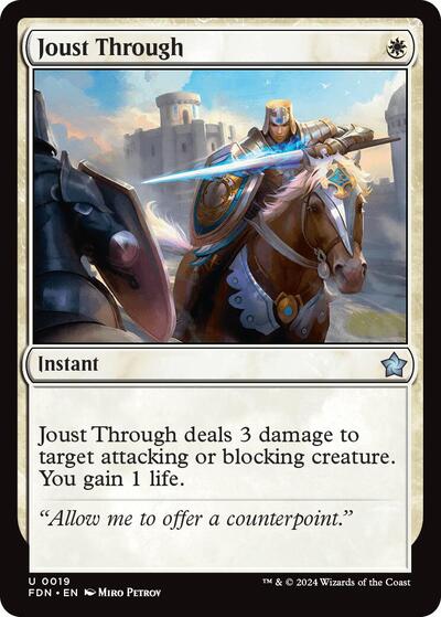 Joust Through (FDN) #19 Uncommon (Lightly Played) Foundations Magic: 2024