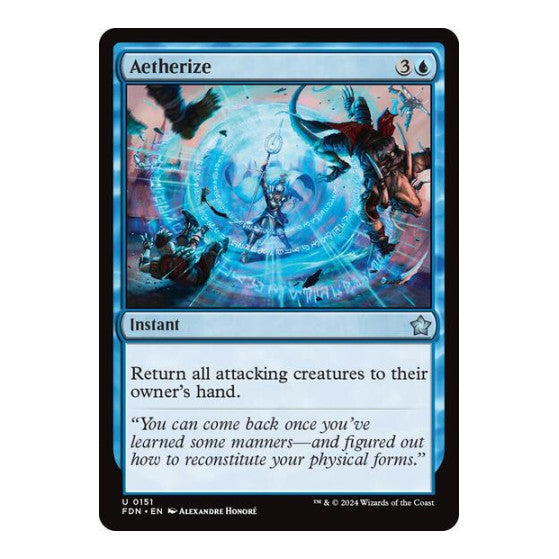 Aetherize (FDN) #151 Uncommon (Lightly Played) Foundations Magic: The Gathering: 2024