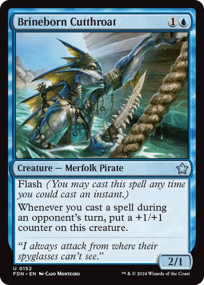 Brineborn Cutthroat (FDN) #152 Uncommon (Lightly Played) Foundations Magic: The Gathering: 2024