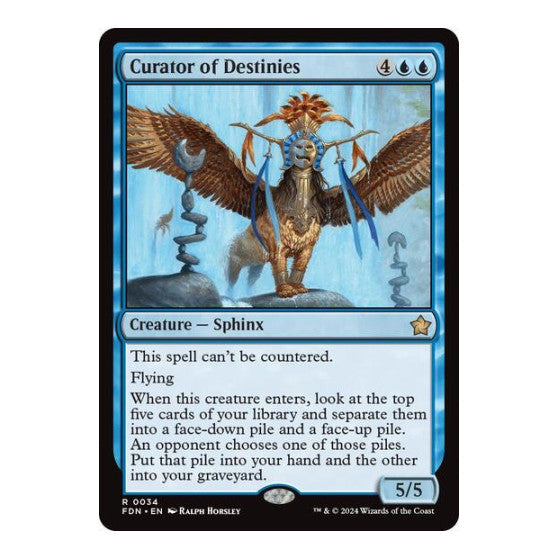 Curator of Destinies (FDN) #34 Rare (Foil Lightly Played) Foundations Magic: The Gathering: 2024