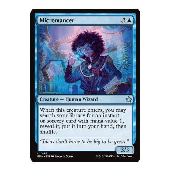 Micromancer (FDN) #158 Uncommon (Lightly Played) Foundations Magic: The Gathering: 2024