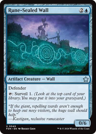 Rune Sealed Wall 0049 (FDN) #49 Uncommon Foundations Magic: The Gathering: 2024