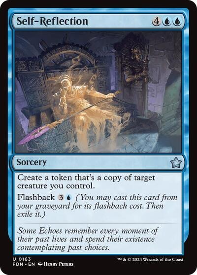 Self Reflection (FDN) #163 Uncommon (Lightly Played) Foundations Magic: The Gathering: 2024