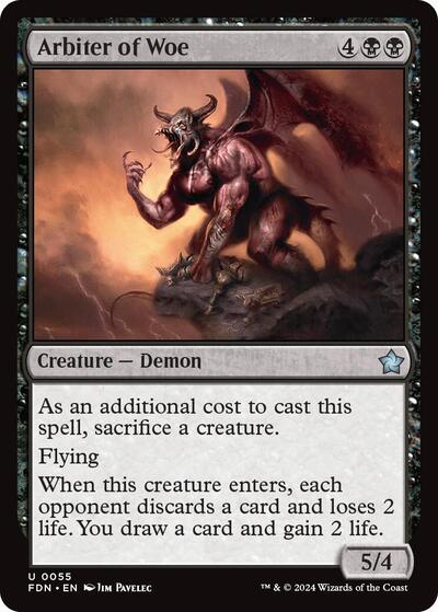 Arbiter of Woe (FDN) #55 Uncommon (Lightly Played) Foundations Magic: The Gathering: 2024