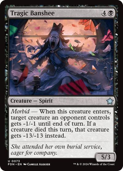 Tragic Banshee (FDN) #73 Uncommon (Lightly Played) Foundations Magic: The Gathering: 2024