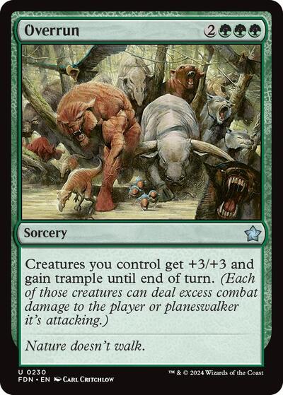 Overrun (FDN) #230 Uncommon (Lightly Played) Foundations Magic: The Gathering: 2024