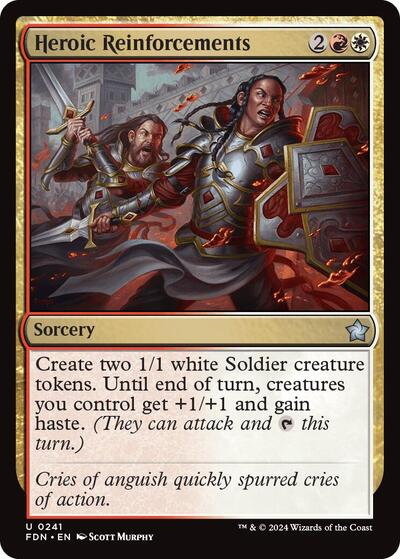 Heroic Reinforcements (FDN) #241 Uncommon (Lightly Played) Foundations Magic: 2024