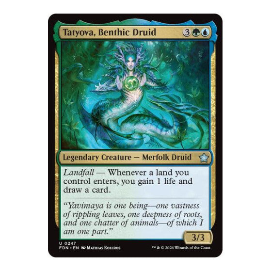 Tatyova, Benthic Druid (FDN) #247 Uncommon (Lightly Played) Foundations Magic: The Gathering: 2024