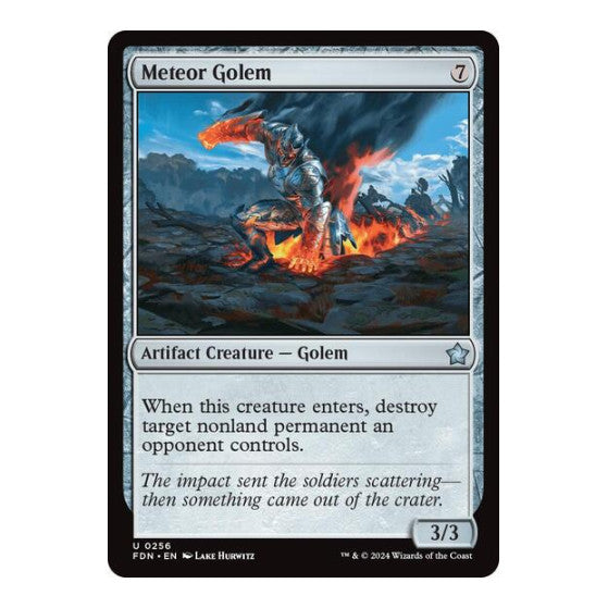 Meteor Golem (FDN) #256 Uncommon (Lightly Played) Foundations Magic: The Gathering: 2024