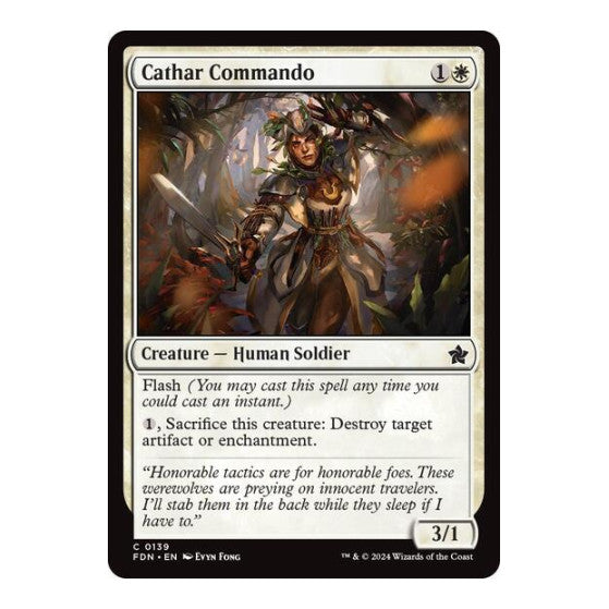 Cathar Commando (FDN) #139 Common Foundations Magic: The Gathering: 2024