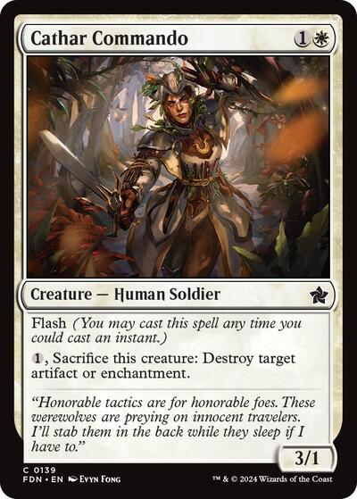 Cathar Commando (FDN) #139 Common (Lightly Played) Foundations Magic: The Gathering: 2024