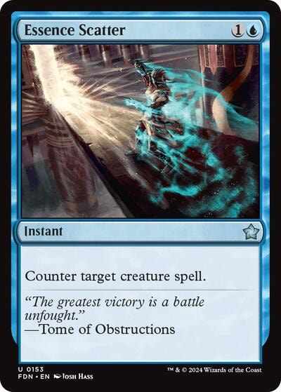 Essence Scatter (FDN) #153 Uncommon (Lightly Played) Foundations Magic: The Gathering: 2024