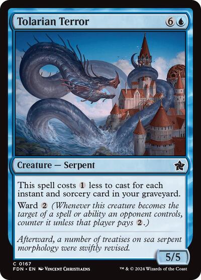 Tolarian Terror (FDN) #167 Common (Lightly Played) Foundations Magic: The Gathering: 2024