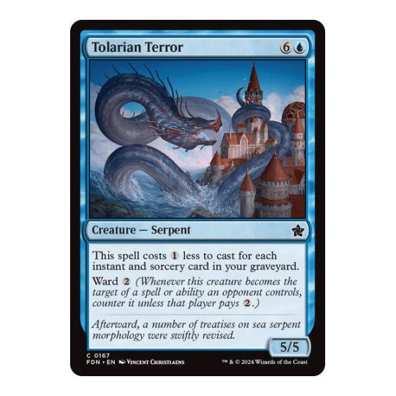Tolarian Terror (FDN) #167 Common (Lightly Played) Foundations Magic: The Gathering: 2024