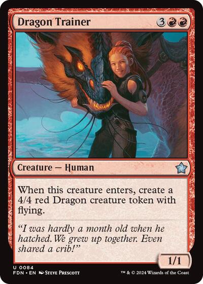 Dragon Trainer (FDN) #84 Uncommon (Lightly Played) Foundations Magic: The Gathering: 2024