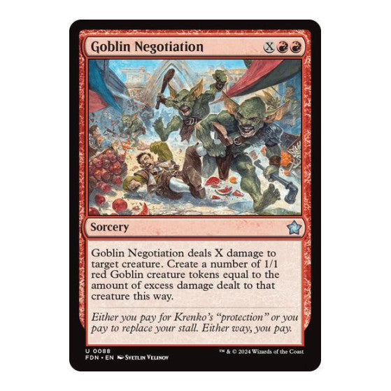 Goblin Negotiation (FDN) #88 Uncommon (Lightly Played) Foundations Magic: The Gathering: 2024