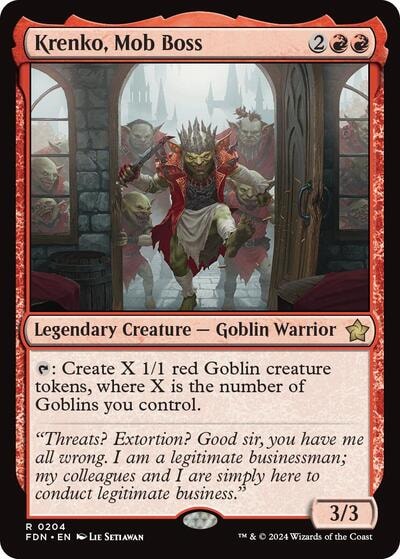 Krenko Mob Boss (FDN) #204 Rare (Near Mint) Foundations Magic: The Gathering: 2024