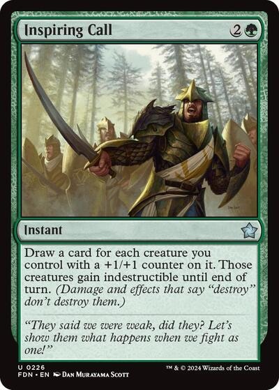 Inspiring Call (FDN) #226 Uncommon (Lightly Played) Foundations Magic: The Gathering: 2024
