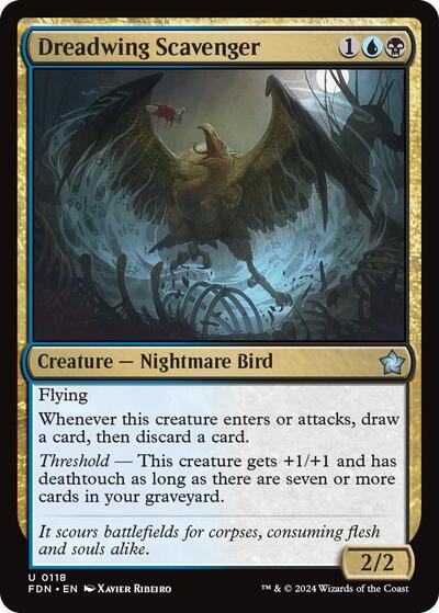 Dreadwing Scavenger (FDN) #118 Uncommon (Lightly Played) Foundations Magic: 2024