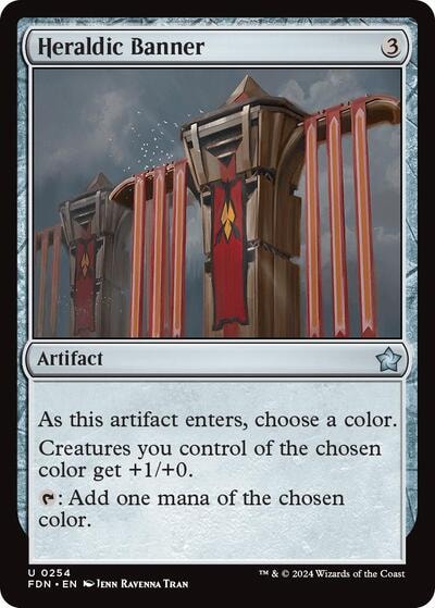 Heraldic Banner (FDN) #254 Uncommon (Lightly Played) Foundations Magic: The Gathering: 2024