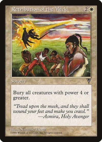 Retribution of the Meek (VIS) #19 Rare (Near Mint) Visions Magic: The Gathering: 1997