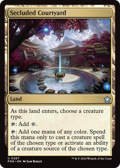 Secluded Courtyard (FDN) #267 Uncommon (Lightly Played) Foundations Magic: 2024