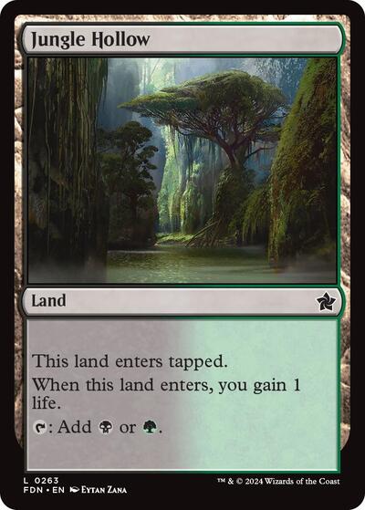 2024 Magic: Foundations (FDN) - Jungle Hollow (#263, Land) (Lightly Played)
