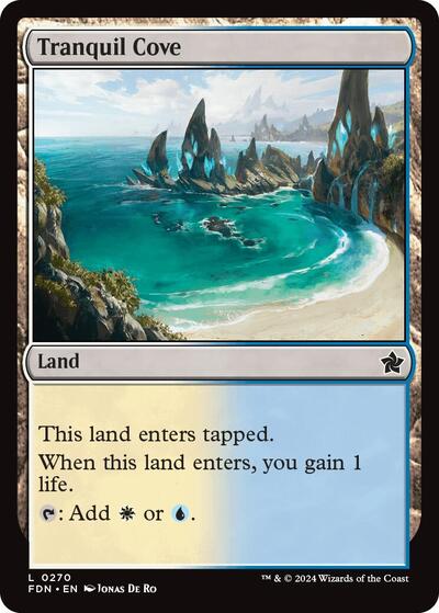 Tranquil Cove (FDN) #270 Land (Lightly Played) Foundations Magic: The Gathering: 2024