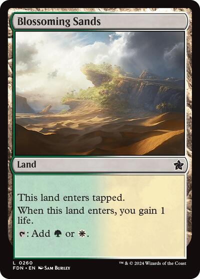 Blossoming Sands (FDN) #260 Land Foundations Magic: The Gathering: 2024