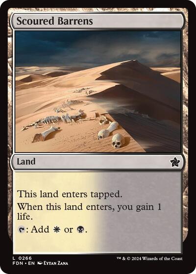 Scoured Barrens (FDN) #266 Land Foundations Magic: 2024