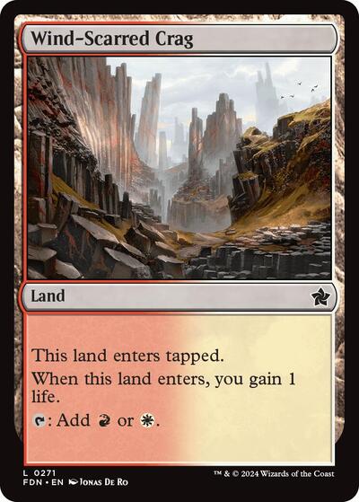 Wind Scarred Crag (FDN) #271 Land Foundations Magic: The Gathering: 2024