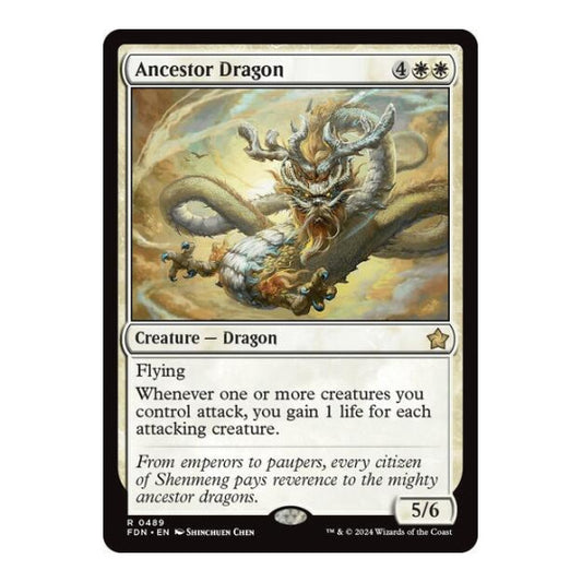 Ancestor Dragon (FDN) #489 Rare (Lightly Played) Foundations Magic: The Gathering: 2024