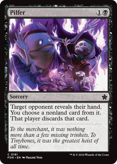 Pilfer (FDN) #181 Common (Lightly Played) Foundations Magic: The Gathering: 2024