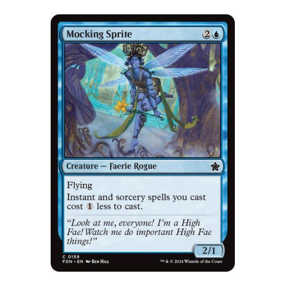 Mocking Sprite (0159) (FDN) #159 Common Foundations Magic: The Gathering: 2024