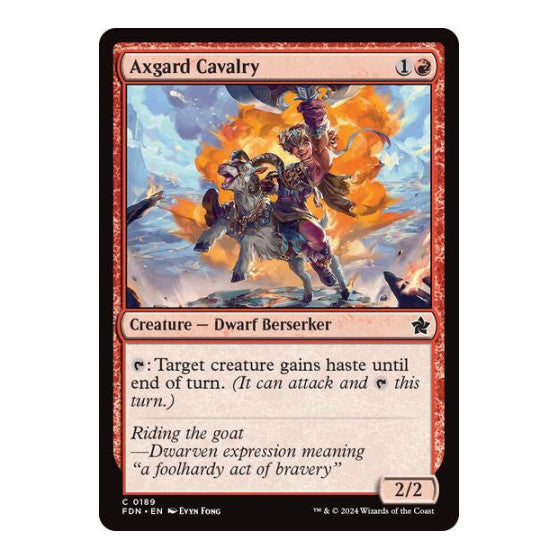 Axgard Cavalry (FDN) #189 Common (Lightly Played) Foundations Magic: The Gathering: 2024