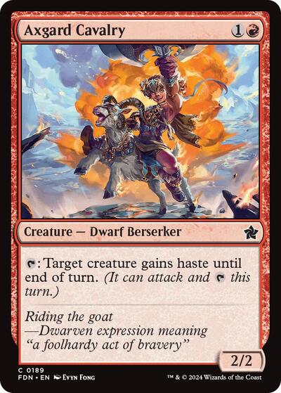 Axgard Cavalry (FDN) #189 Common (Lightly Played) Foundations Magic: The Gathering: 2024