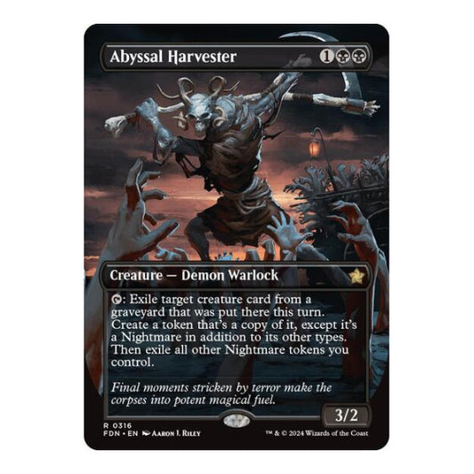 Abyssal Harvester (Borderless) (FDN) #316 Rare (Lightly Played) Foundations Magic: The Gathering: 2024