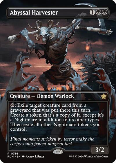 Abyssal Harvester Borderless (FDN) #316 Rare (Lightly Played) Foundations Magic: The Gathering: 2024